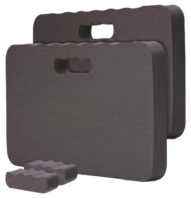 Produktbild von Relaxdays Kniekissen, 2er Set, Garten, Werkstatt, Yoga, Schaumstoff, Tragegriffe, HBT 4 x 46 x 28 cm, Kniehilfe, schwarz