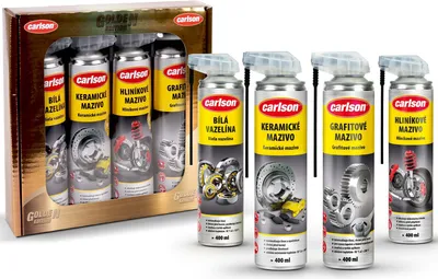 Obrázek produktu pro Dárková sada autokosmetiky Carlson Gold Edition - čtyři druhy maziv