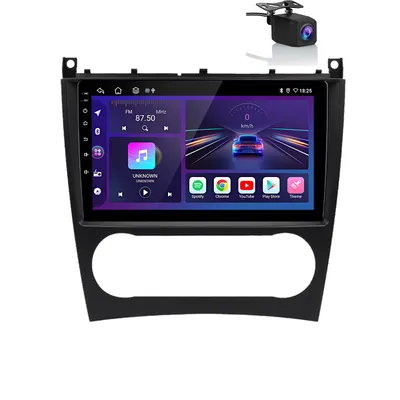Produktbild von 9in 2+64G Carplay Andriod13 SWC GPS Navi für Mercedes Benz C Klasse W203 WIFI BT RDS DSP DAB+ USB 2Din 4kern FM kamera