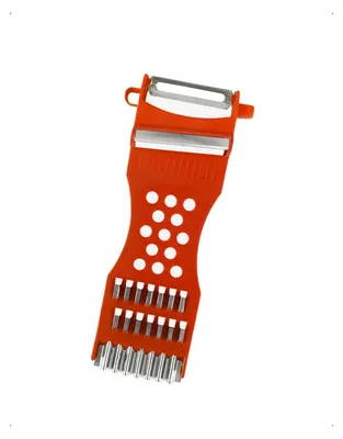 6-in-1 Gemüseschäler mit Edelstahlklingen, rot