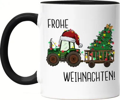 Produktbild von Frohe Weihnachten Tasse Schwarz Weihnachten Weihnachtsbaum Weihnachtsdekoration Merry Christmas