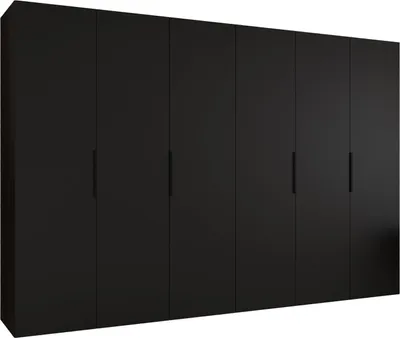 Produktbild von MEBLE KRYSPOL, Kleiderschrank, Schrank 300 cmx202x52, Schwarz, Schwarz