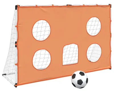 Produktbild von Kinder Fußballtor 182×62×118 cm mit Zielmatte, Ball & Pumpe – Indoor & Outdoor Trainingsset