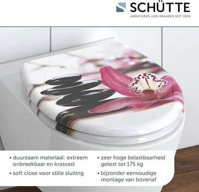 Productafbeelding van Famanu toiletzitting met soft-close mechanisme - Duroplast, met snelreinigingssysteem