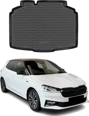 Image de Tapis de coffre pour Skoda Fabia 2021-2025 Caoutchouc TPE noir