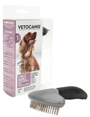 Produktbild von VETOCANIS Doppel-Striegel für Hunde, 18 Zähne