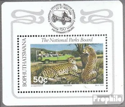 Produktbild von Briefmarken Bophuthatswana 1988 Mi Block3 (kompl.Ausg.) postfrisch Nationalparks