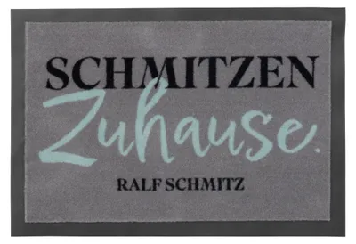 Produktbild von Ralf Schmitz Fußmatte - Schmitzen Zuhause Türmatte Grau 39 x 58 cm