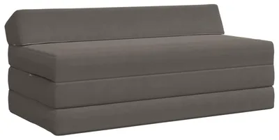 Produktbild von vidaXL Klappsofa Bett Hellgrau 120 x 60 x 49 cm Stoff