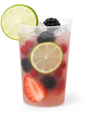 Produktbild von 100 Trinkbecher aus Kunststoff, 300 ml, Transparent, Mehrweg Becher