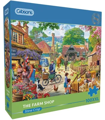 Productafbeelding van GIBSONS Puzzel: Farmrose Markt, XXL, 100 stukjes