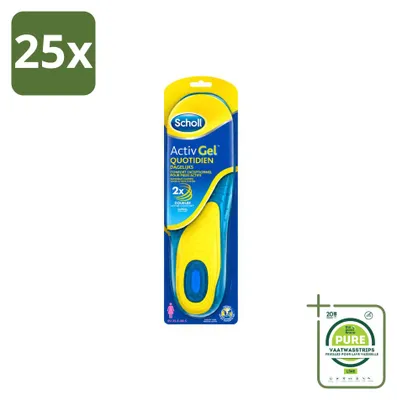 Image de 25 semelles activantes Scholl ActivGel pour un usage quotidien, taille 35,5 - 40,5, lot de 25