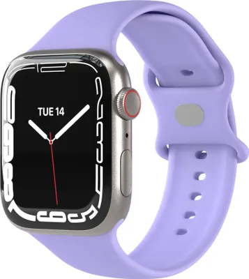 Produktbild von EAZY CASE Apple Watch Armband Silicon 44mm/45mm/49mm verstellbares Ersatzarmband, iWatch Serie, Sportarmband in Violett