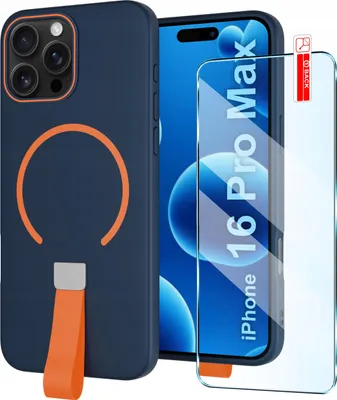Immagine prodotto di Etui z Paskiem na palec Matowe do iPhone 16 Pro Max |do MagSafe +Szkło