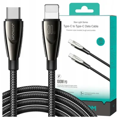 Productafbeelding van Joyroom Pioneer Serie SA31-CL3 USB-C / Lightning kabel, 30W, 1.2 meter - Zwart