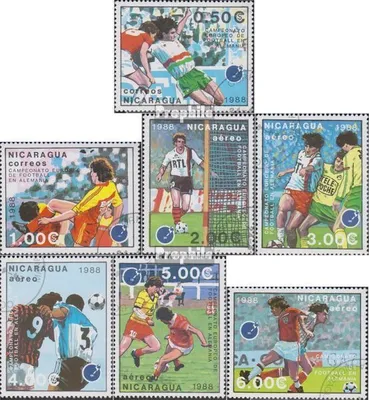 Produktbild von Briefmarken Nicaragua 1988 Mi 2861-2867 (kompl.Ausg.) gestempelt Fußball-WM in der BRD 1988