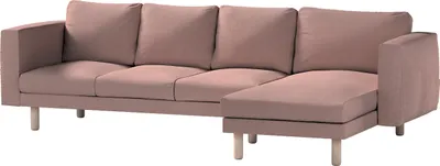 Produktbild von Dekoria Bezug für Norsborg 4-Sitzer Sofa mit Recamiere, altrosa, Norsborg Bezug für 4-Sitzer Sofa mit Recamiere
