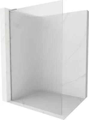 Produktbild von Mexen Kioto L Duschwand Walk-in 110 x 200 cm, matt, gebürstetes Nickel - 800-110-103-97-09