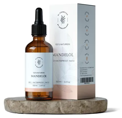Produktbild von Bio Mandelöl 100ml kaltgepresst feuchtigkeitsspendend beruhigend ohne Zusatzstoffe