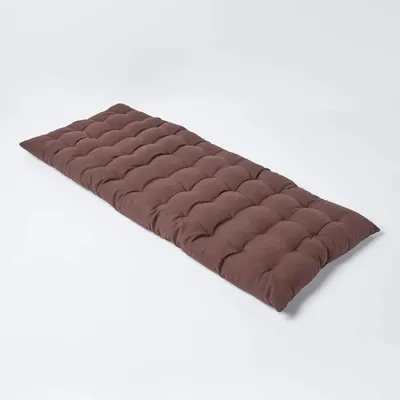 Produktbild von HOMESCAPES 2er Bankauflage braun 100% Baumwolle