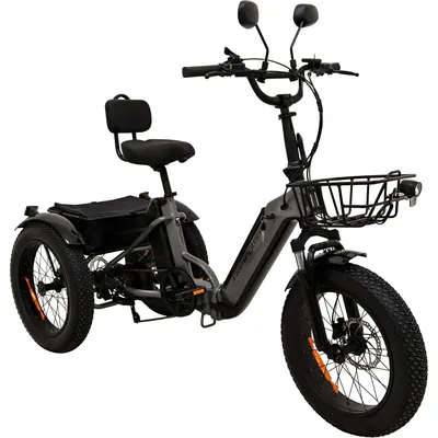 Produktbild von Remington R100 E Bike Dreirad 20 Zoll Elektrodreirad Pedelec City mit tiefem Einstieg klappbar schwarz/grau