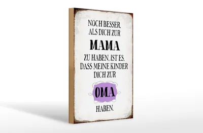 Produktbild von Holzschild Mama noch besser dich zur Oma, 30x20 cm, Holzschilder