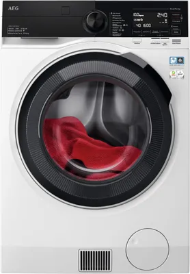 Produktbild von AEG Series 9000 LWR9W81609, Frontlader, Freistehend, Weiß, Links, Schwarz, Schwarz