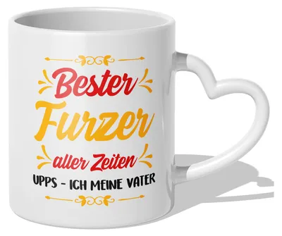 Produktbild von 22Feels Papa Geschenk Vatertag Vater Tasse Geburtstag Kaffeetasse Männer Weihnachten Haferl Von Tochter Sohn (Herzhenkel Weiss)