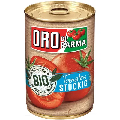Produktbild von Hengstenberg  Oro di Parma stückige Tomaten in der Soße 425ml