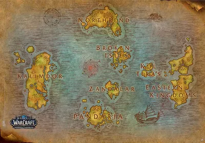 Produktbild von World of Warcraft - Map - Plakat Poster Druck - 91,5x61 cm
