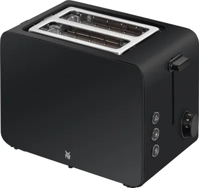 Produktbild von WMF Stelio 0414210071, 2 Scheibe(n), Schwarz, Edelstahl, Tasten, Niveau, Drehregler, 1050 W, 281 mm