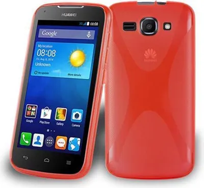 Immagine prodotto di Cadorabo custodia per telefono cellulare per Huawei ASCEND Y520 in manica rossa copertura protettiva TPU silicone cover custodia posteriore