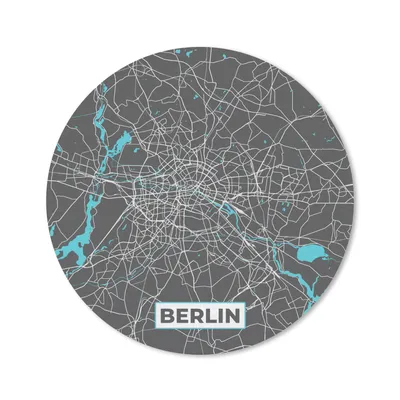 Produktbild von MuchoWow® Mauspad Mousepad Deutschland - Blau - Berlin - Stadtplan - Karte 50x50 cm - Mousepads - Maus Mat - Pad - Mausunterlage - Vinyl