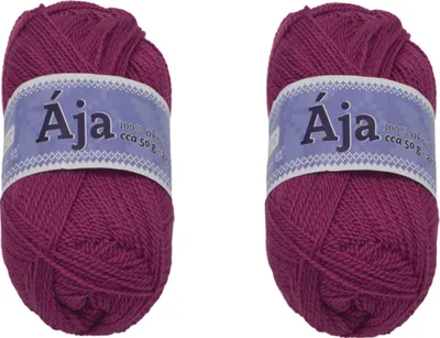 Zdjęcie produktu dla ZESTAW 2 szt. - Przędza ÁJA - 50 g / 217 m - Burgundowa