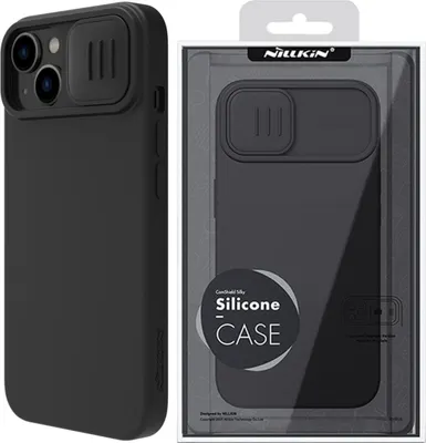 Image de Nillkin Camshield Silky Silicone Case Iphone 14 Plus Case with Camera Cover Black