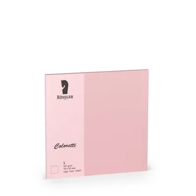 Produktbild von Doppelkarte 157x157 coloretti 5 Stück rosa