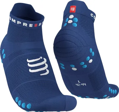 Produktbild von Compressport Pro Racing V4.0 Run Low Sodalite/Fluo Blue T2 Laufsocken