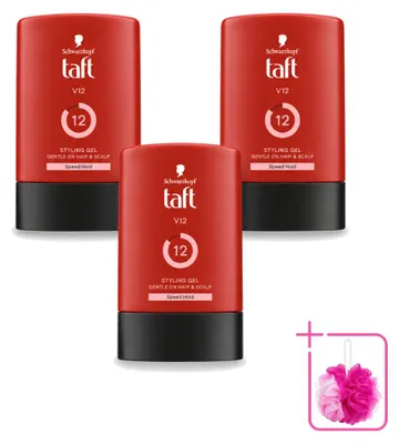 Obrázok produktu pre 3 x Stylingový gél Taft V12 – Extrémne silná fixácia – 300 ml – Výhodný balík – 3 kusy