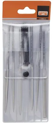 Obrázek produktu pro Bahco sada jehlových pilníků s hladkým řezem bez rukojeti 140 mm 6 kusů Stříbrná Stříbrná Jedna velikost