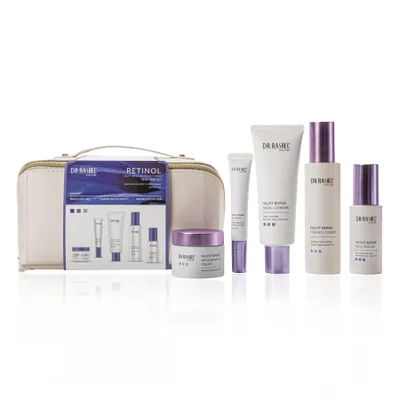 Produktbild von Retinol Gesichtspflege Anti-Aging Set Augenserum Cream Cleanser Toner 5-Tlg