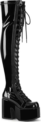 Produktbild von CAMEL-300 Damen Boots von DemoniaCult, Schwarz Lack , EU 39, US 9