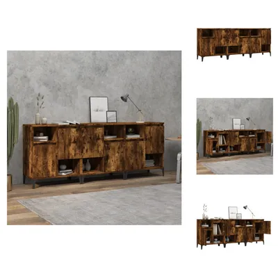 Produktbild von vidaXL Sideboards 3 Stk. Räuchereiche 60x35x70 cm Holzwerkstoff -  Sideboards