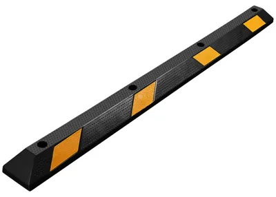 Gummi-Wielstopper 183x15x10 cm mit Reflektorstreifen