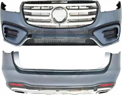 Produktbild von Bodykit für Mercedes GLS SUV X167 2019-2024 Stoßstange Kühlergrill Endrohre.