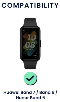Produktbild von kwmobile 2x Uhrenarmband für Huawei Band 7 / Band 6 / Honor Band 6 Armband - Fitnesstracker Band Set aus TPU Silikon - Ersatzarmband Smartwatch -