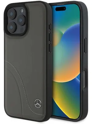 Immagine prodotto di Mercedes Mehcp16X23Rbcsb Iphone 16 Promax 6.9 Brązowy/Brown Custodia rigida Mb Punti Curvi Pelle