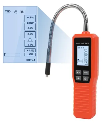Produktbild von Bremsflüssigkeitstester Bremsflüssigkeitsprüfer - DOT3 DOT4 DOT5.1 - Akustischer Alarm - 160 g - Für Auto Motorrad LKW