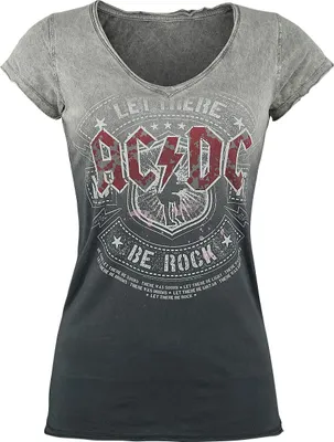 Produktbild von AC/DC T-Shirt Damen Let there be Rock grau/dunkelgrau S