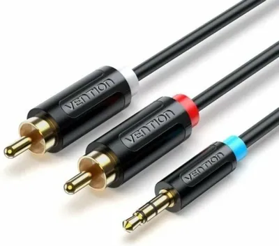 Immagine prodotto di Cable Audio Adapter 3.5mm Male to 2x Male RCA Vention BCLBK 8m Black