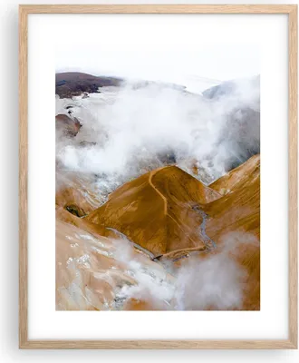 Produktbild von Gerahmtes Poster - Rahmen in heller Eiche - Berge Wolken Landschaft - 40x50 cm - Wand Bild - Wanddeko - Wandbilder - Kunstposter - Wandposter - Bilderrahmen - Bilder - Kunstdruck - P2NPA40x50-4711